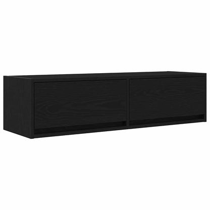 vidaXL TV Cabinet Black oak 100 x 31 x 25.5 cm Engineered wood