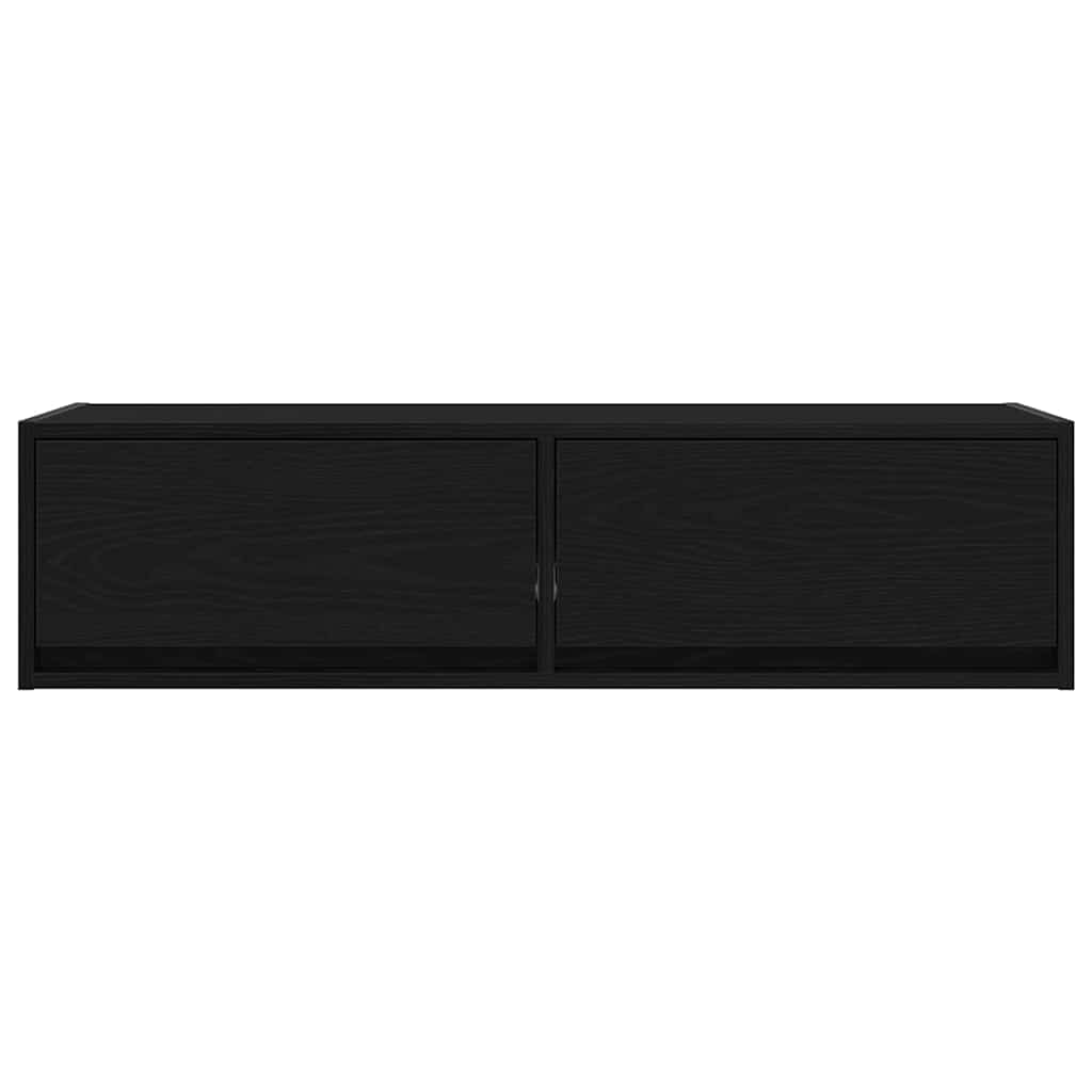 vidaXL TV Cabinet Black oak 100 x 31 x 25.5 cm Engineered wood