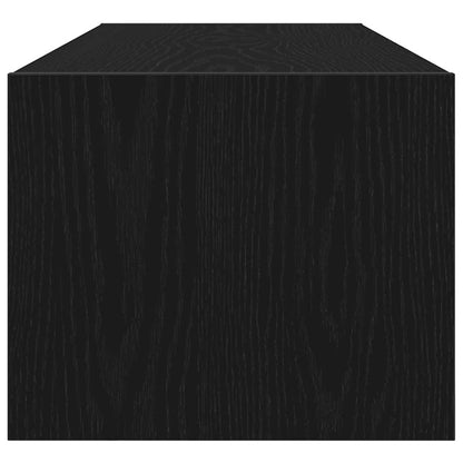 vidaXL TV Cabinet Black oak 100 x 31 x 25.5 cm Engineered wood