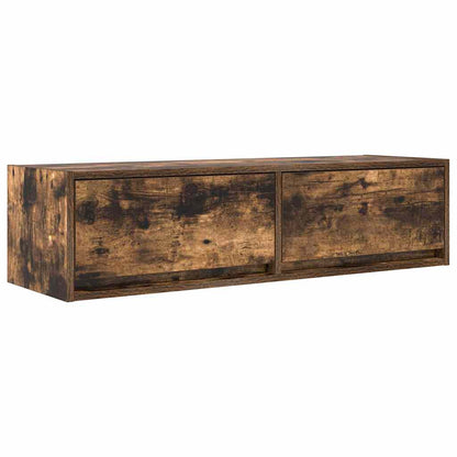 vidaXL TV Cabinet Smoked oak 100 x 31 x 25.5 cm Engineered wood