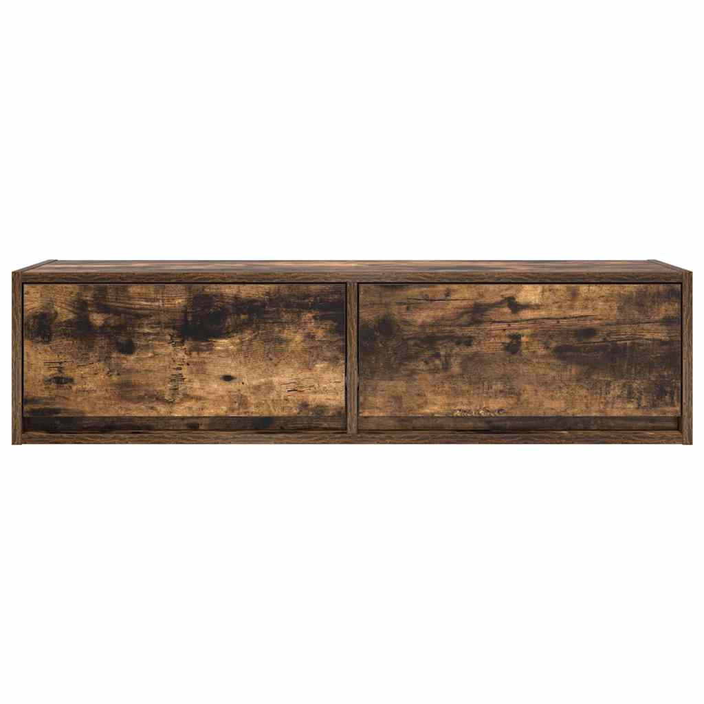 vidaXL TV Cabinet Smoked oak 100 x 31 x 25.5 cm Engineered wood