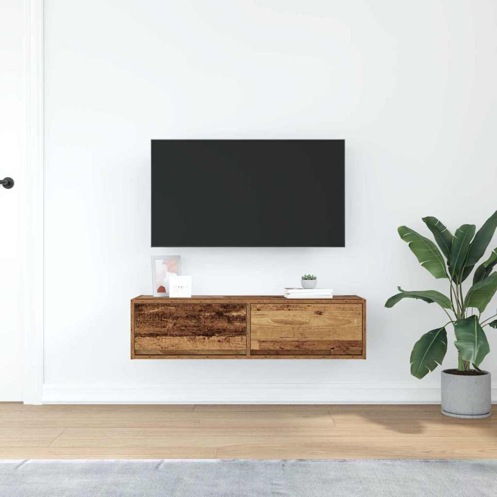 vidaXL TV Cabinet Old wood 100 x 31 x 25.5 cm Engineered wood