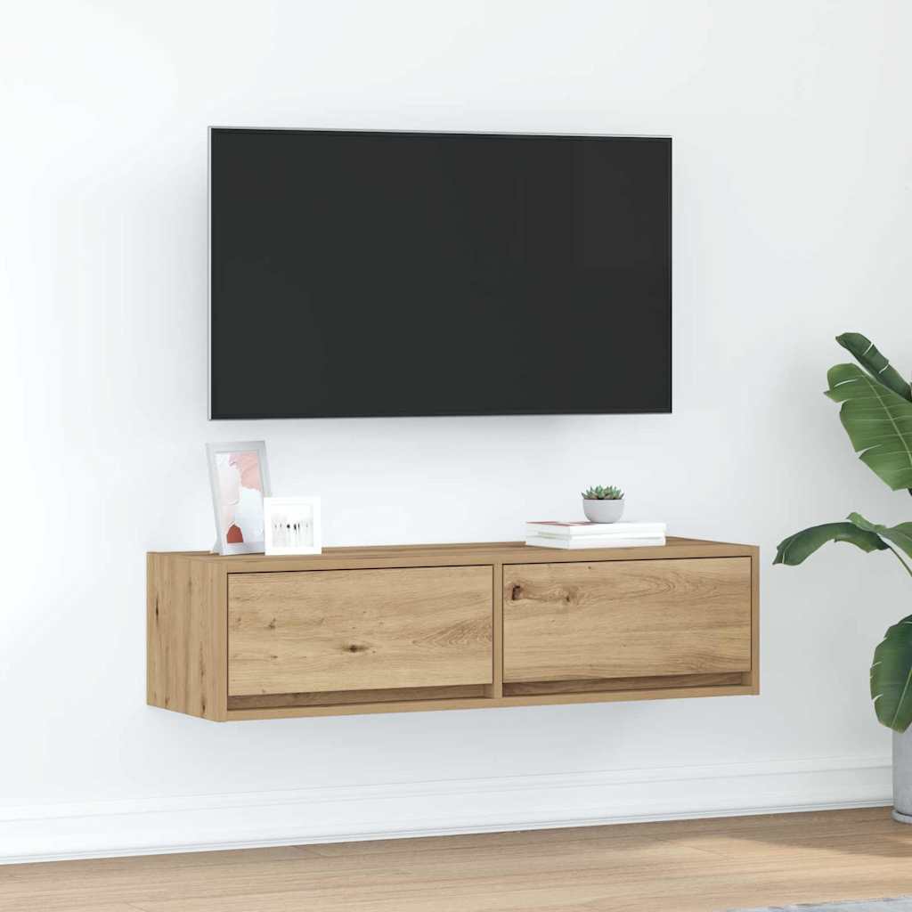 vidaXL TV Cabinet 100 x 31 x 25.5 cm Artisan oak Engineered wood