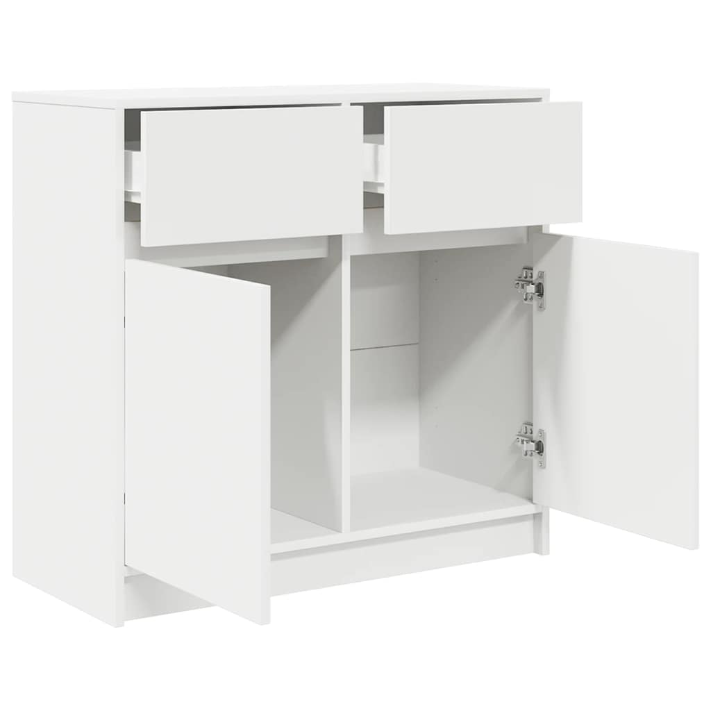 vidaXL Sideboard with Drawer White 80x34x76 cm Engineered Wood