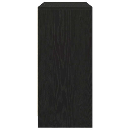 vidaXL Sideboard with Drawer Black Oak 80x34x76 cm Engineered Wood