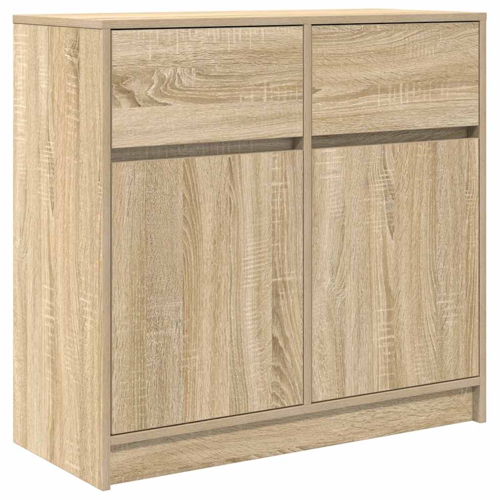 vidaXL Sideboard with Drawer Sonoma Oak 80x34x76 cm Engineered Wood