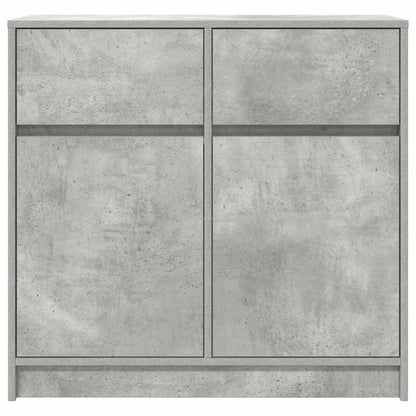 vidaXL Sideboard with Drawer Concrete Grey 80x34x76 cm Engineered Wood