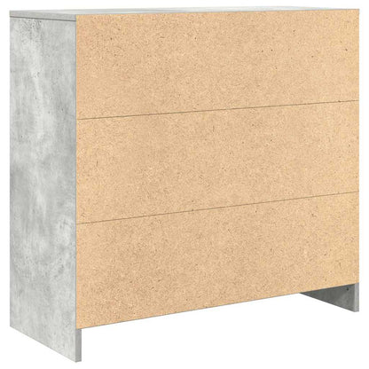 vidaXL Sideboard with Drawer Concrete Grey 80x34x76 cm Engineered Wood