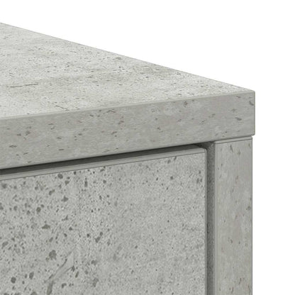 vidaXL Sideboard with Drawer Concrete Grey 80x34x76 cm Engineered Wood