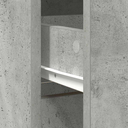 vidaXL Sideboard with Drawer Concrete Grey 80x34x76 cm Engineered Wood