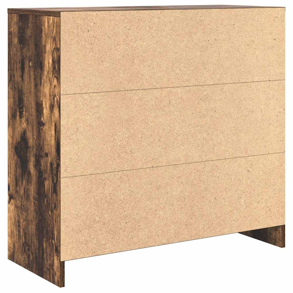 vidaXL Sideboard with Drawer Smoked Oak 80x34x76 cm Engineered Wood