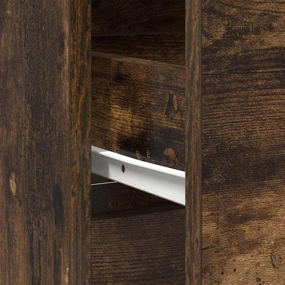 vidaXL Sideboard with Drawer Smoked Oak 80x34x76 cm Engineered Wood