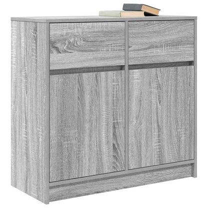 vidaXL Sideboard with Drawer Grey Sonoma 80x34x76 cm Engineered Wood