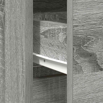 vidaXL Sideboard with Drawer Grey Sonoma 80x34x76 cm Engineered Wood