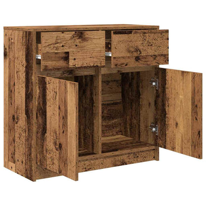 vidaXL Sideboard with Drawer Old Wood 80x34x76 cm Engineered Wood