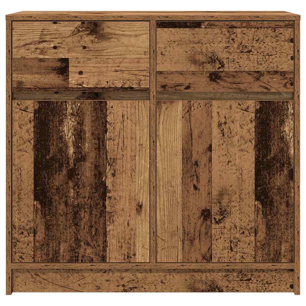 vidaXL Sideboard with Drawer Old Wood 80x34x76 cm Engineered Wood