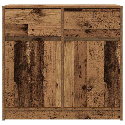vidaXL Sideboard with Drawer Old Wood 80x34x76 cm Engineered Wood