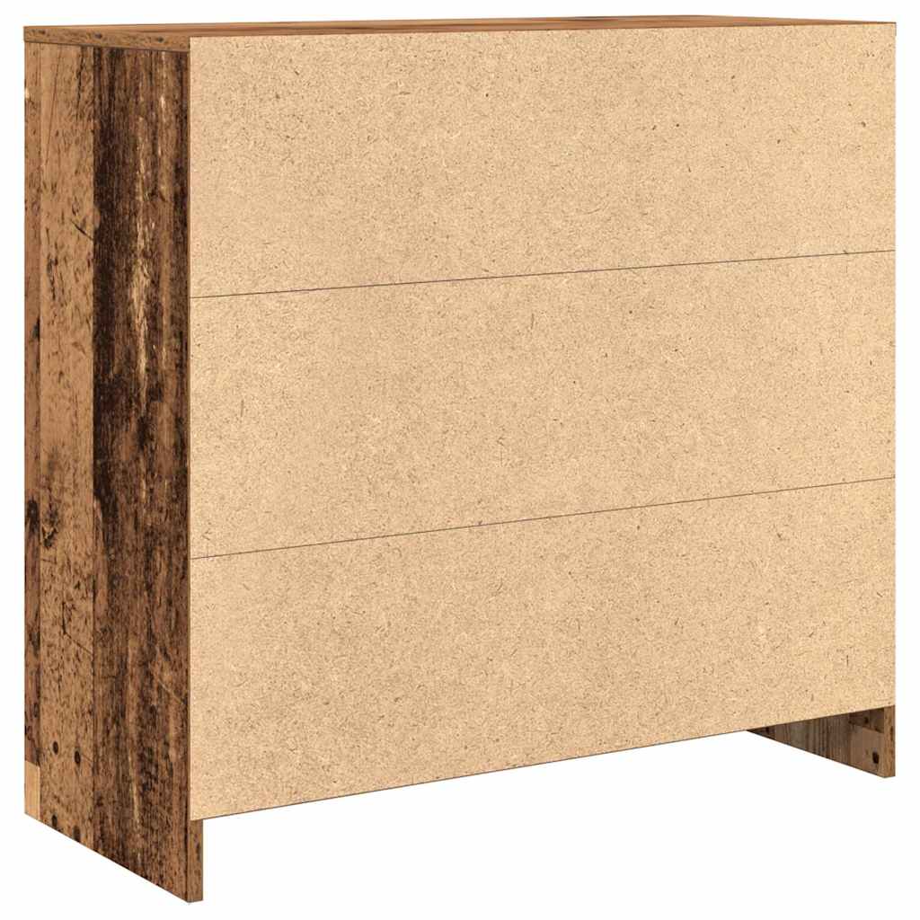 vidaXL Sideboard with Drawer Old Wood 80x34x76 cm Engineered Wood