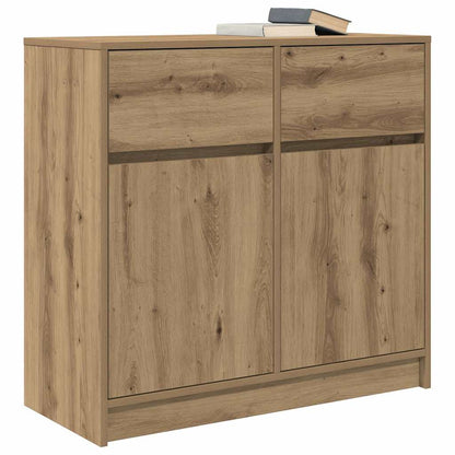 vidaXL Sideboard with Drawer Artisan Oak 80x34x76 cm Engineered Wood