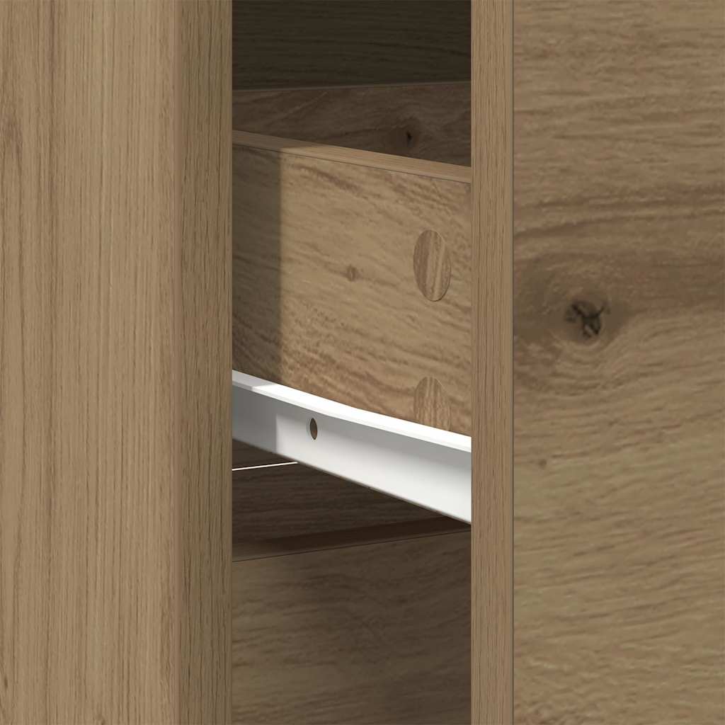 vidaXL Sideboard with Drawer Artisan Oak 80x34x76 cm Engineered Wood