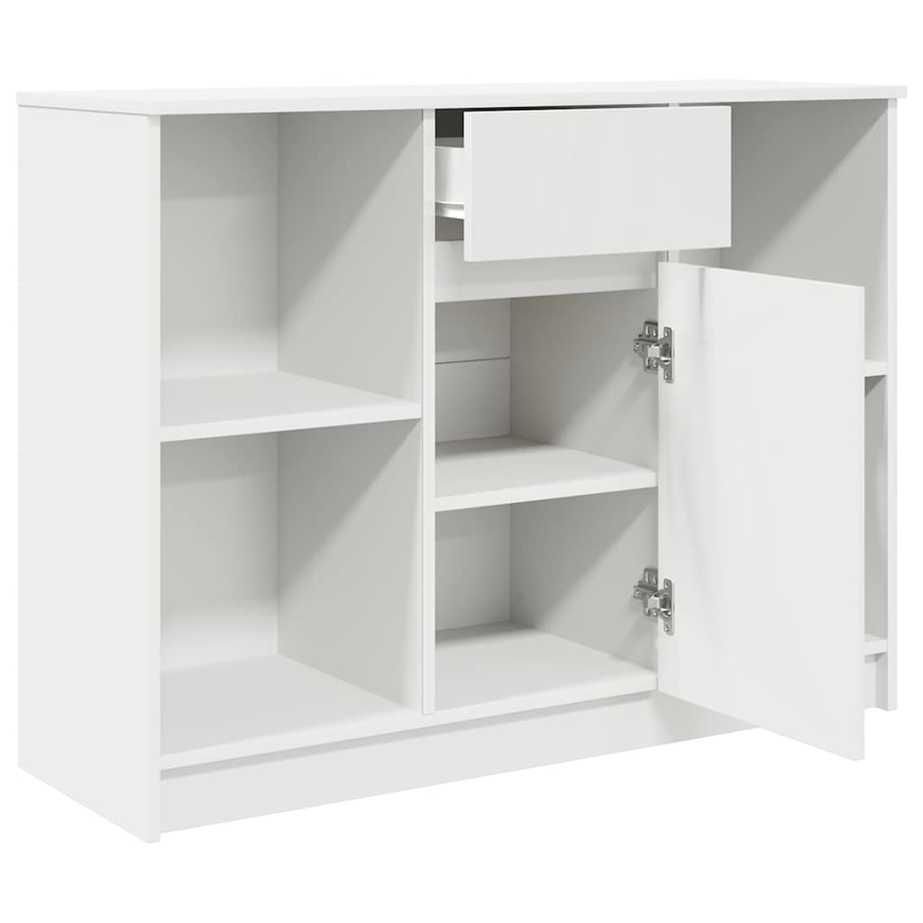 vidaXL Sideboard with Drawer White 101x35x76 cm Engineered Wood