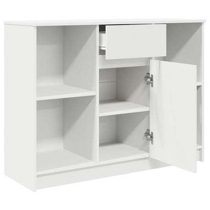 vidaXL Sideboard with Drawer White 101x35x76 cm Engineered Wood
