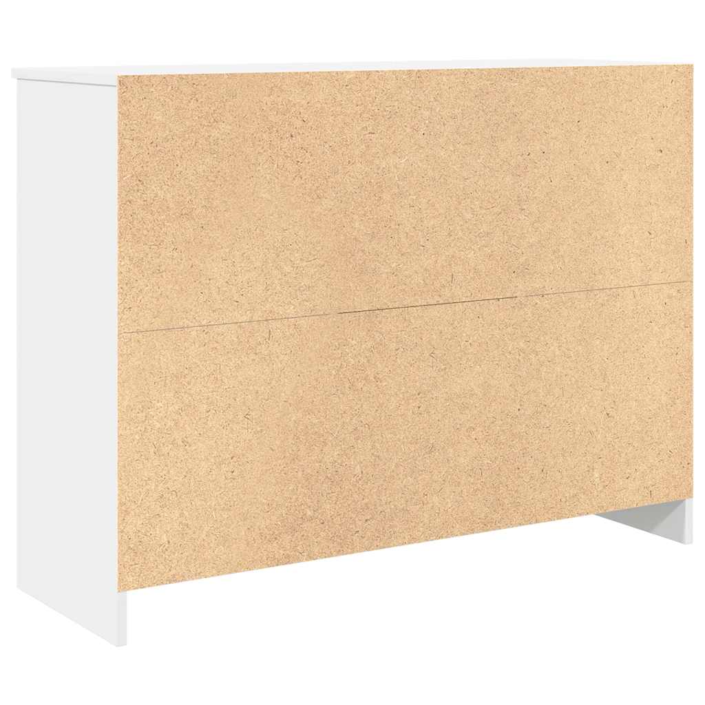 vidaXL Sideboard with Drawer White 101x35x76 cm Engineered Wood