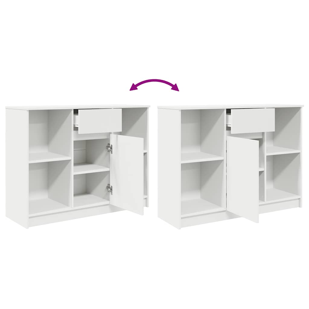 vidaXL Sideboard with Drawer White 101x35x76 cm Engineered Wood