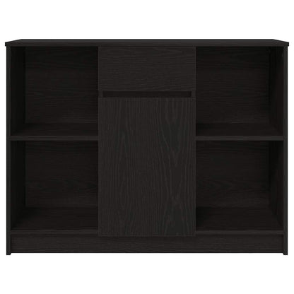 vidaXL Sideboard with Drawer Black Oak 101x35x76 cm Engineered Wood
