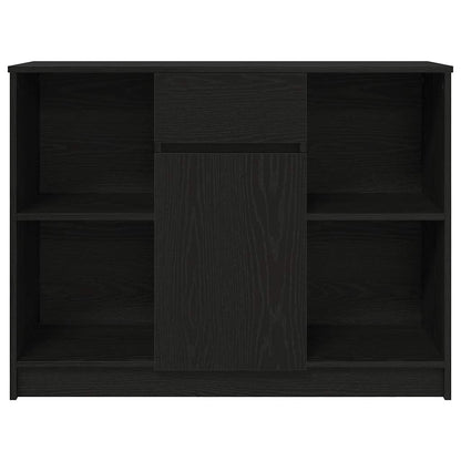 vidaXL Sideboard with Drawer Black Oak 101x35x76 cm Engineered Wood