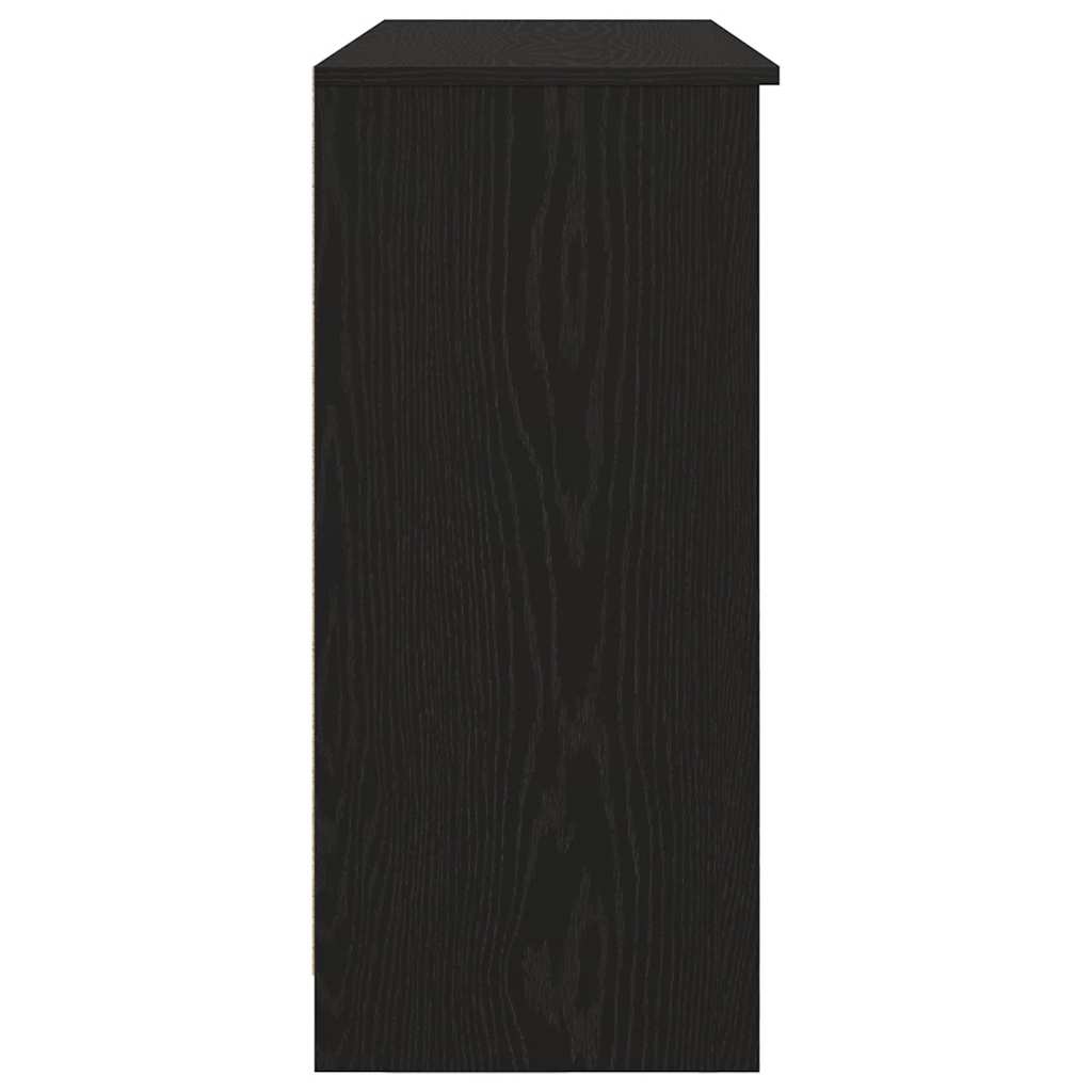 vidaXL Sideboard with Drawer Black Oak 101x35x76 cm Engineered Wood