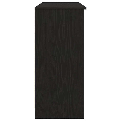 vidaXL Sideboard with Drawer Black Oak 101x35x76 cm Engineered Wood