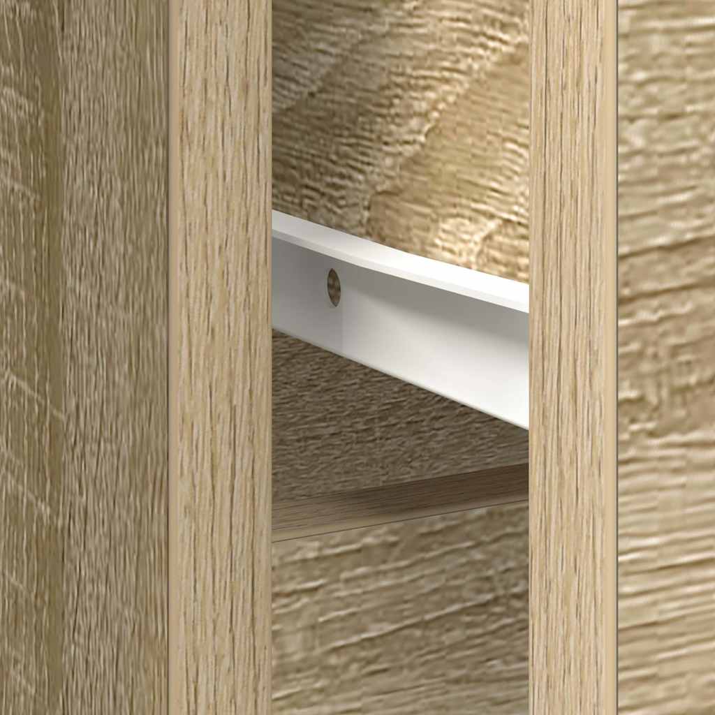 vidaXL Sideboard with Drawer Sonoma Oak 101x35x76 cm Engineered Wood