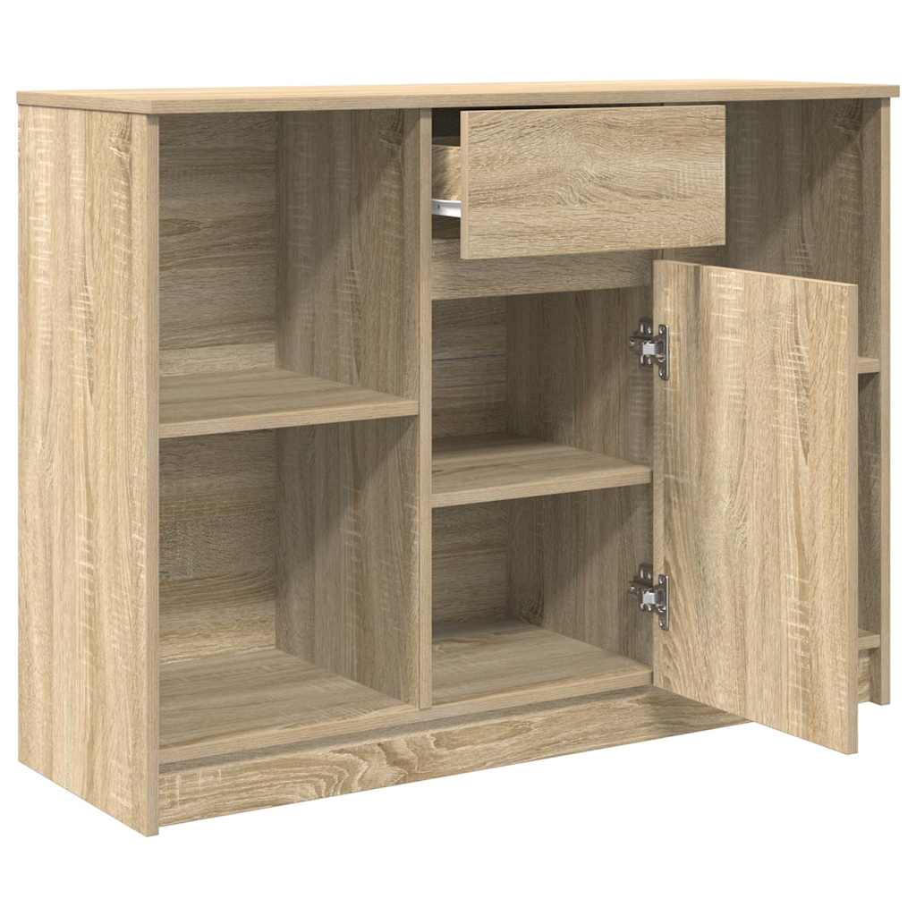 vidaXL Sideboard with Drawer Sonoma Oak 101x35x76 cm Engineered Wood