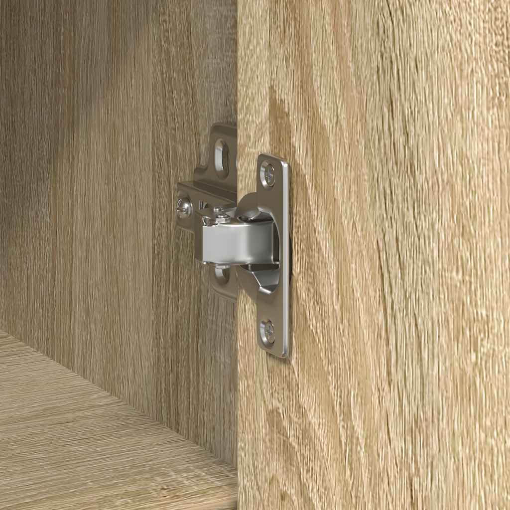 vidaXL Sideboard with Drawer Sonoma Oak 101x35x76 cm Engineered Wood