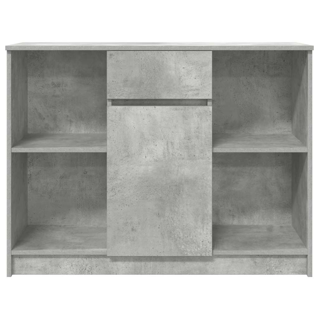 vidaXL Sideboard with Drawer Concrete Grey 101x35x76 cm Engineered Wood