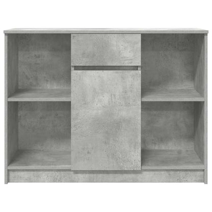 vidaXL Sideboard with Drawer Concrete Grey 101x35x76 cm Engineered Wood