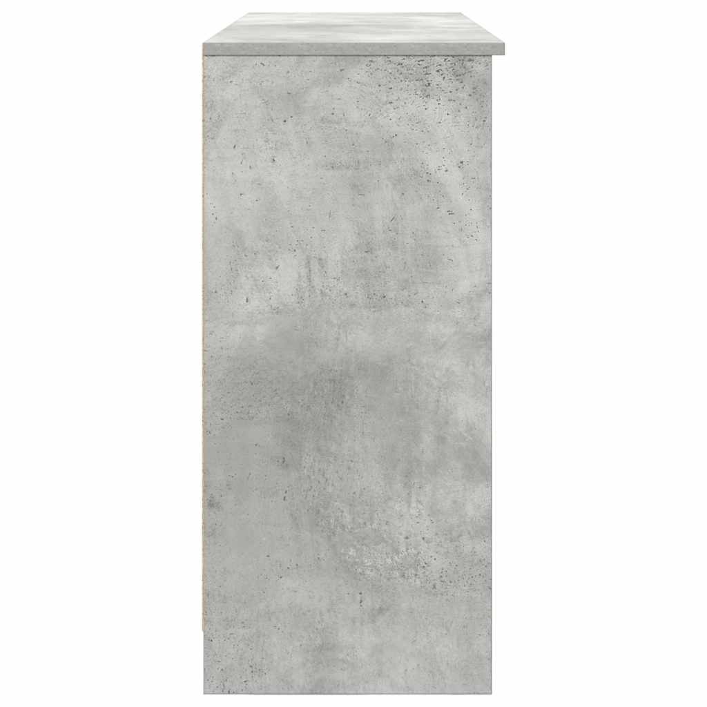 vidaXL Sideboard with Drawer Concrete Grey 101x35x76 cm Engineered Wood