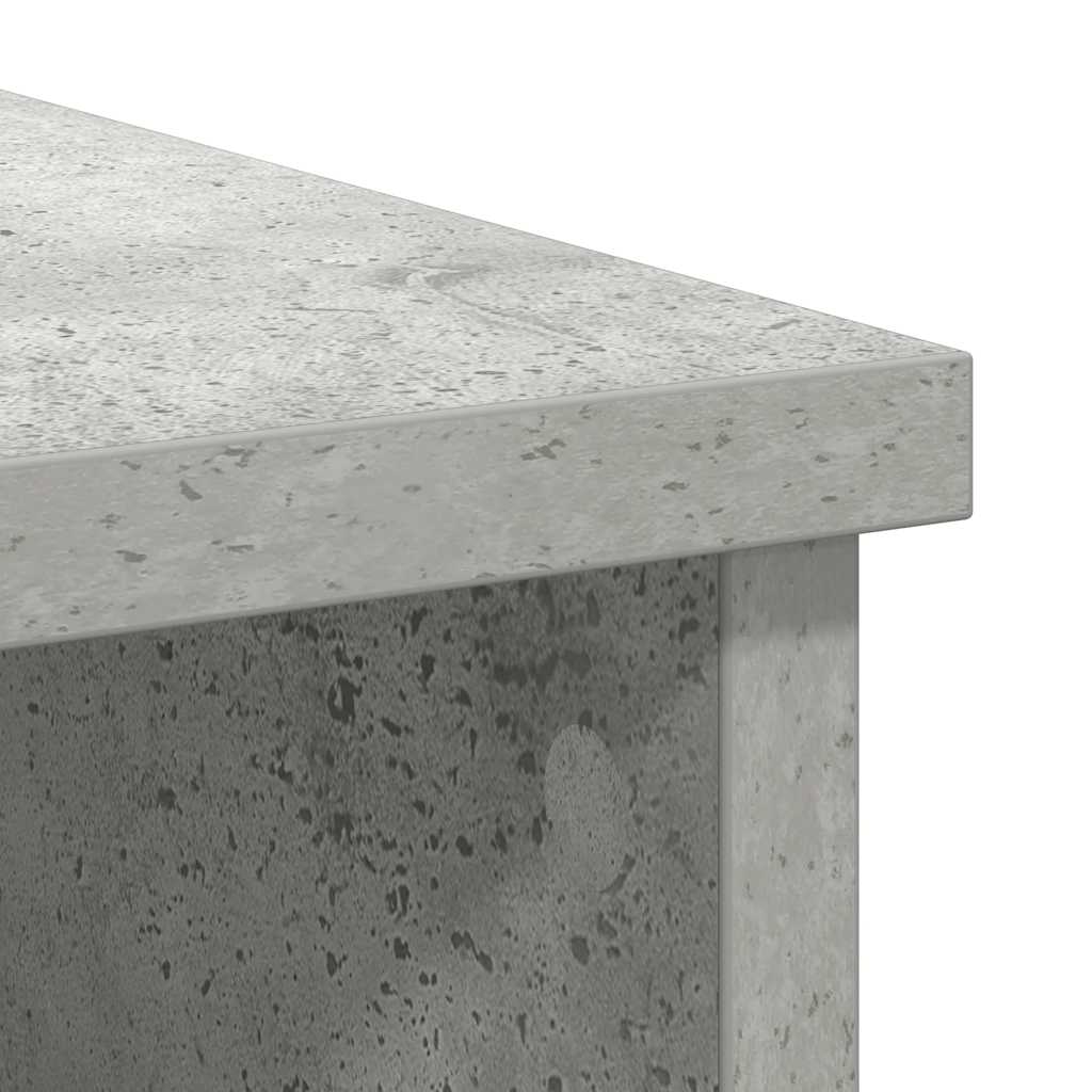 vidaXL Sideboard with Drawer Concrete Grey 101x35x76 cm Engineered Wood