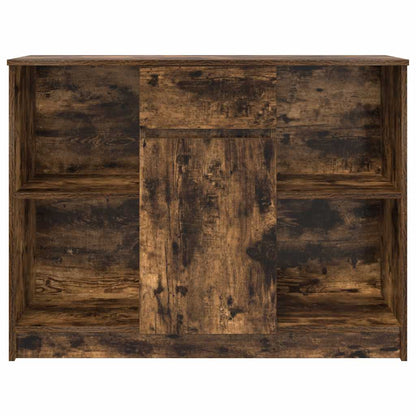 vidaXL Sideboard with Drawer Smoked Oak 101x35x76 cm Engineered Wood