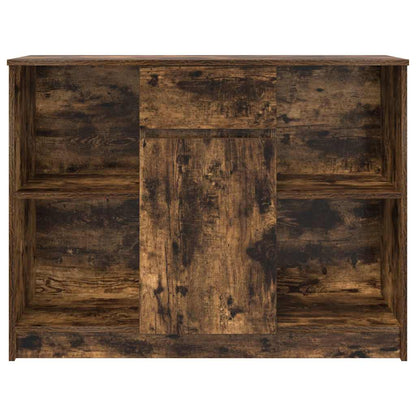 vidaXL Sideboard with Drawer Smoked Oak 101x35x76 cm Engineered Wood