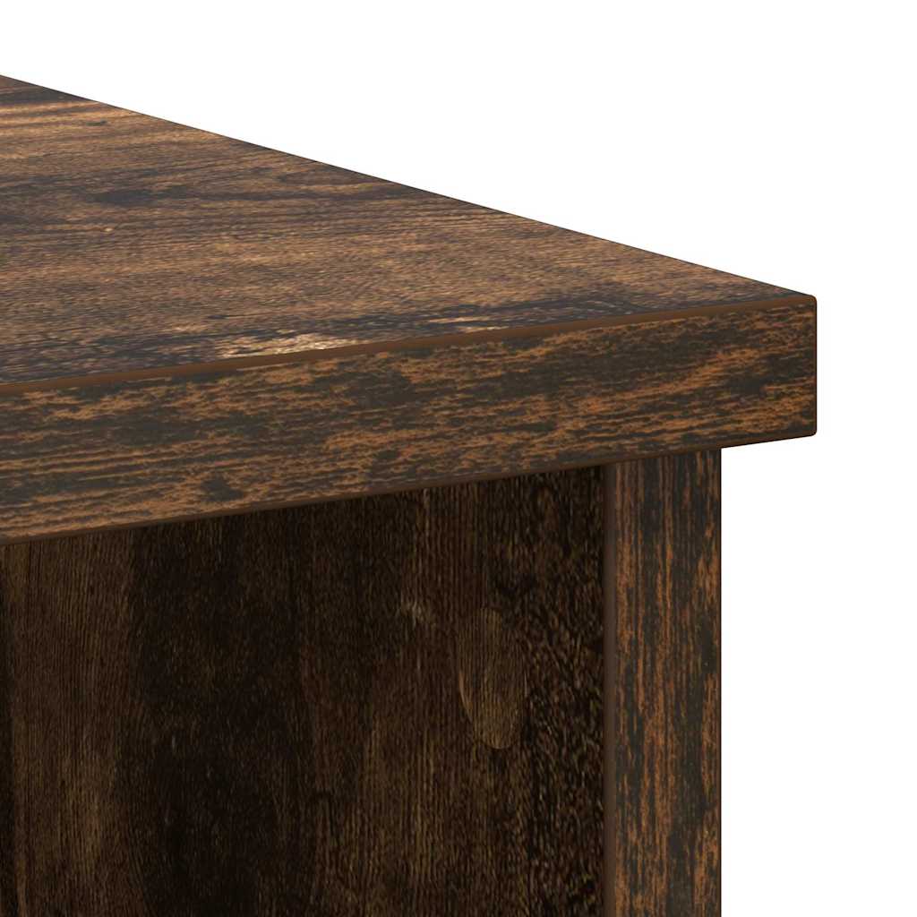 vidaXL Sideboard with Drawer Smoked Oak 101x35x76 cm Engineered Wood