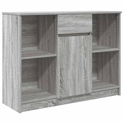 vidaXL Sideboard with Drawer Grey Sonoma 101x35x76 cm Engineered Wood