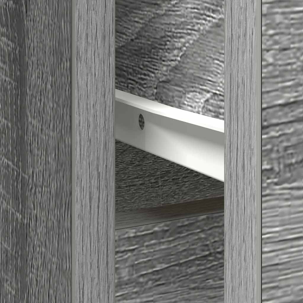 vidaXL Sideboard with Drawer Grey Sonoma 101x35x76 cm Engineered Wood