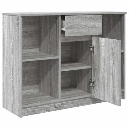 vidaXL Sideboard with Drawer Grey Sonoma 101x35x76 cm Engineered Wood