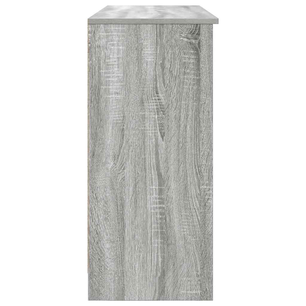 vidaXL Sideboard with Drawer Grey Sonoma 101x35x76 cm Engineered Wood