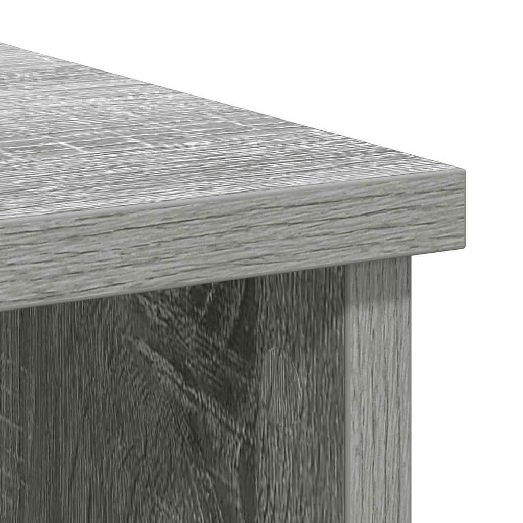 vidaXL Sideboard with Drawer Grey Sonoma 101x35x76 cm Engineered Wood