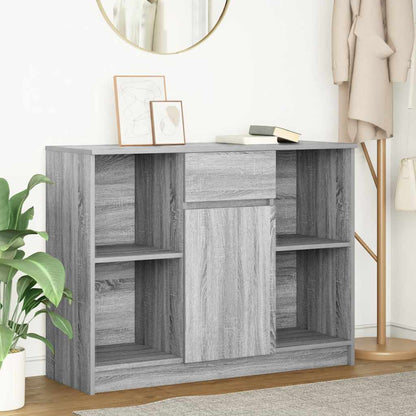 vidaXL Sideboard with Drawer Grey Sonoma 101x35x76 cm Engineered Wood