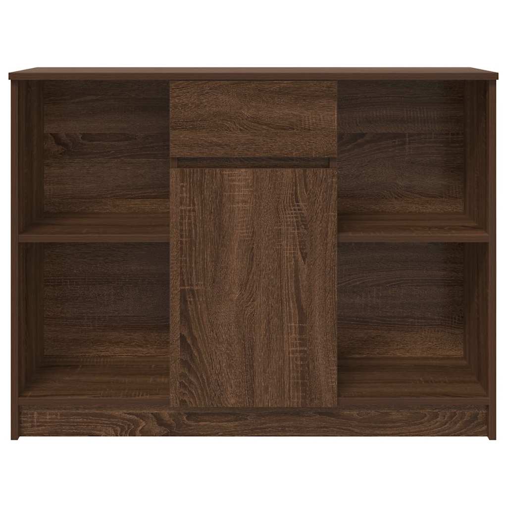 vidaXL Sideboard with Drawer Brown Oak 101x35x76 cm Engineered Wood