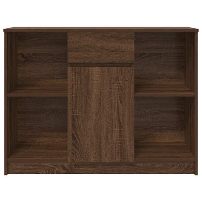 vidaXL Sideboard with Drawer Brown Oak 101x35x76 cm Engineered Wood